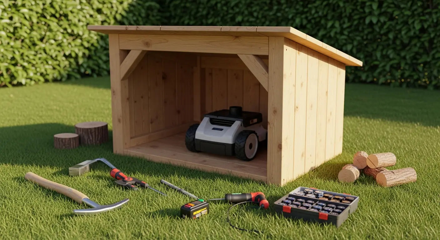 Fabriquer un abri pour robot tondeuse