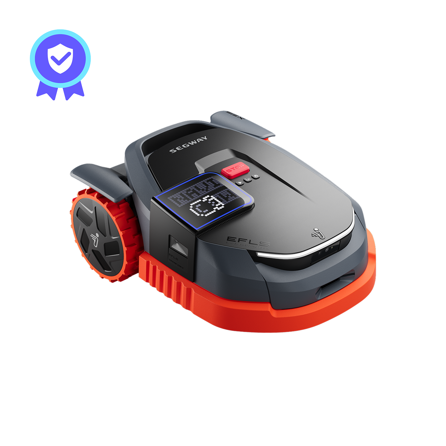 Robot tondeuse Segway Navimow i105E pour tondre votre pelouse verte.