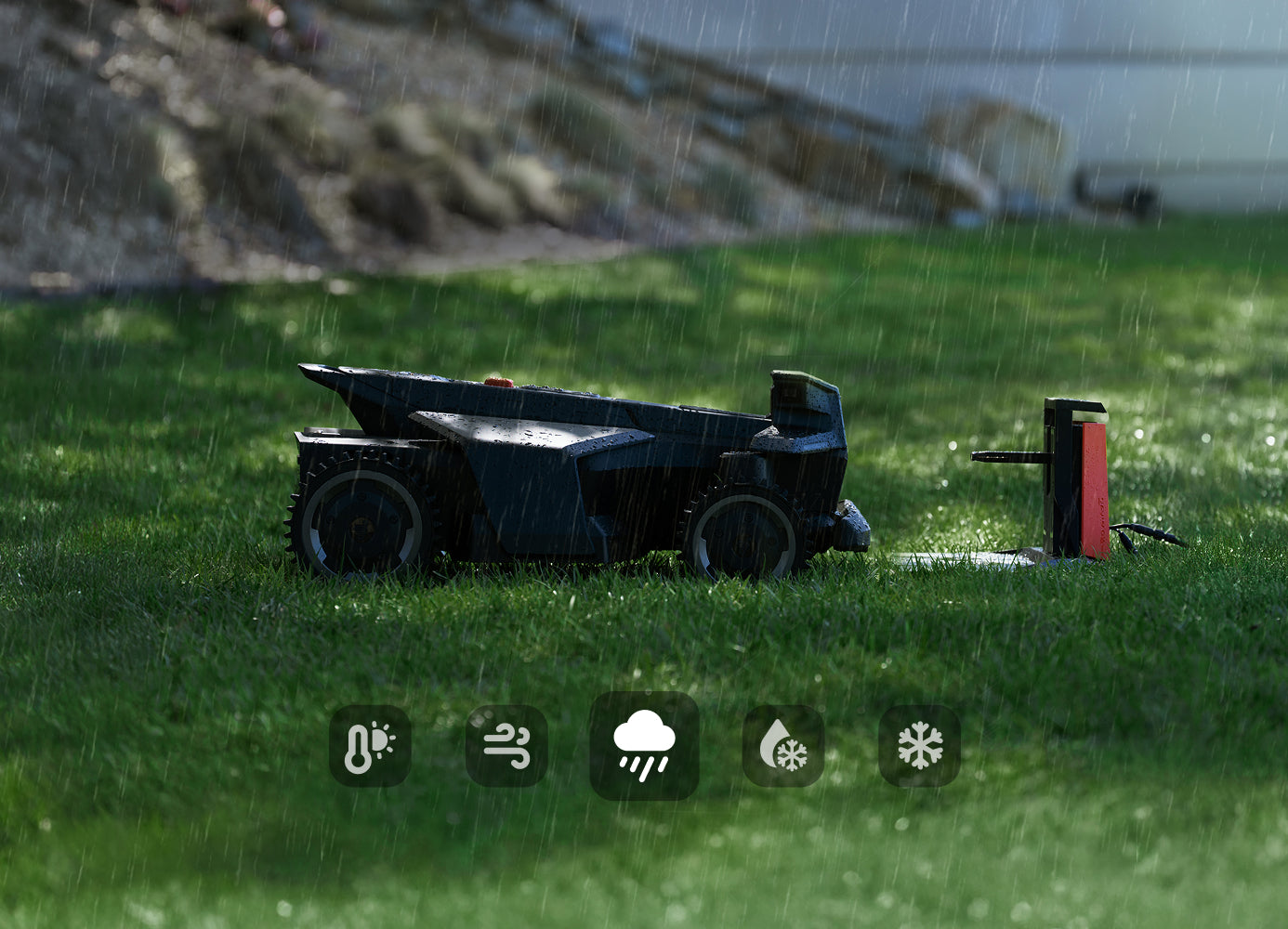 Robot tondeuse prévision météo PC