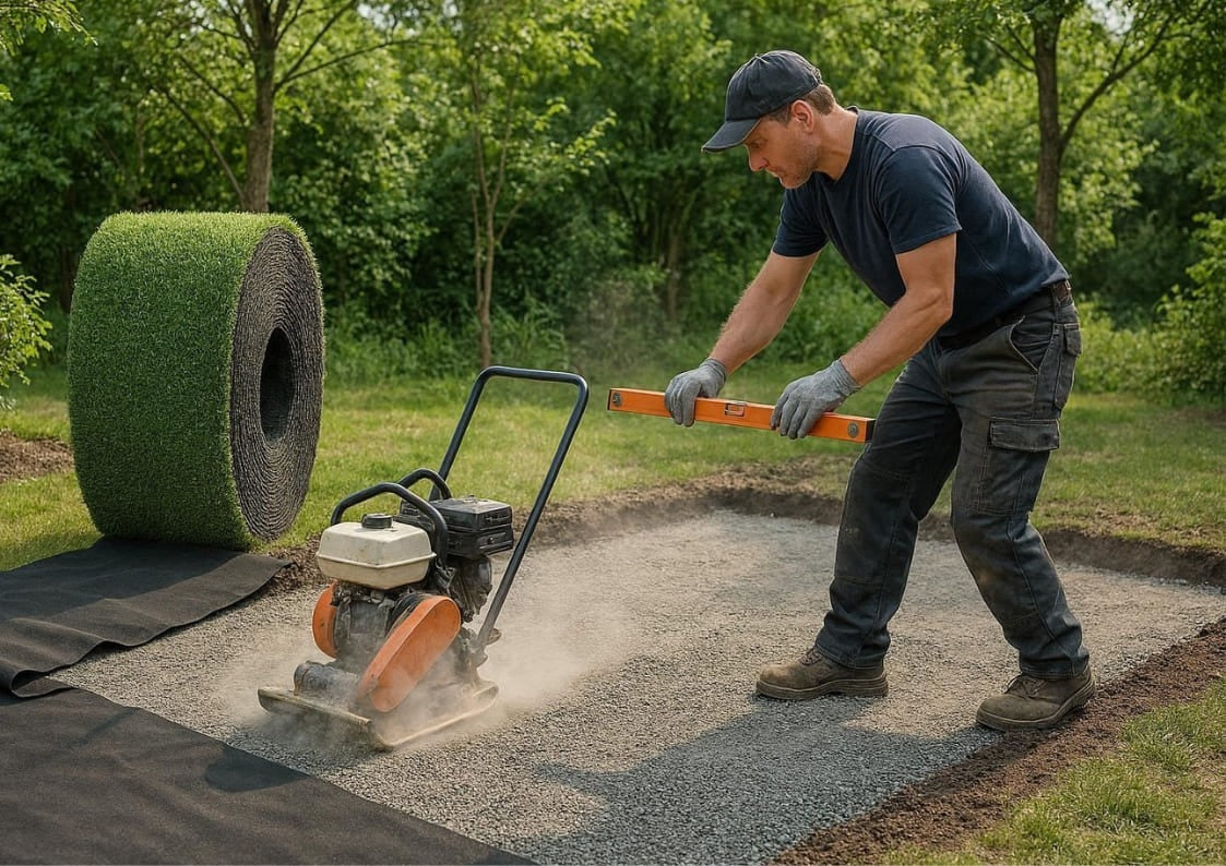Poser du gazon synthétique