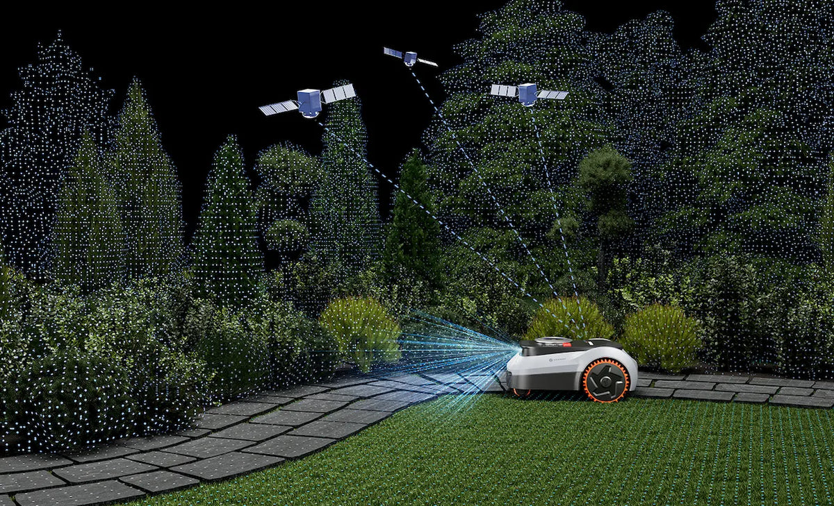 Robot tondeuse avec évitement d'obstacles