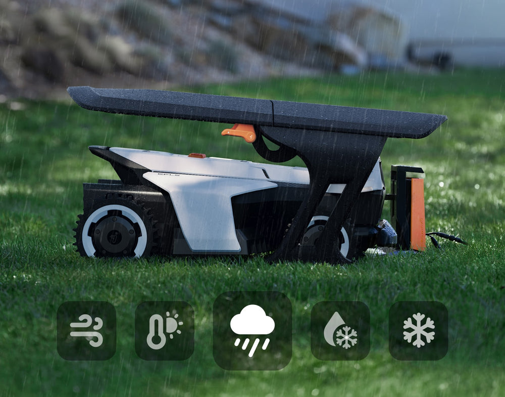 Garage résistant à la pluie pour robot tondeuse