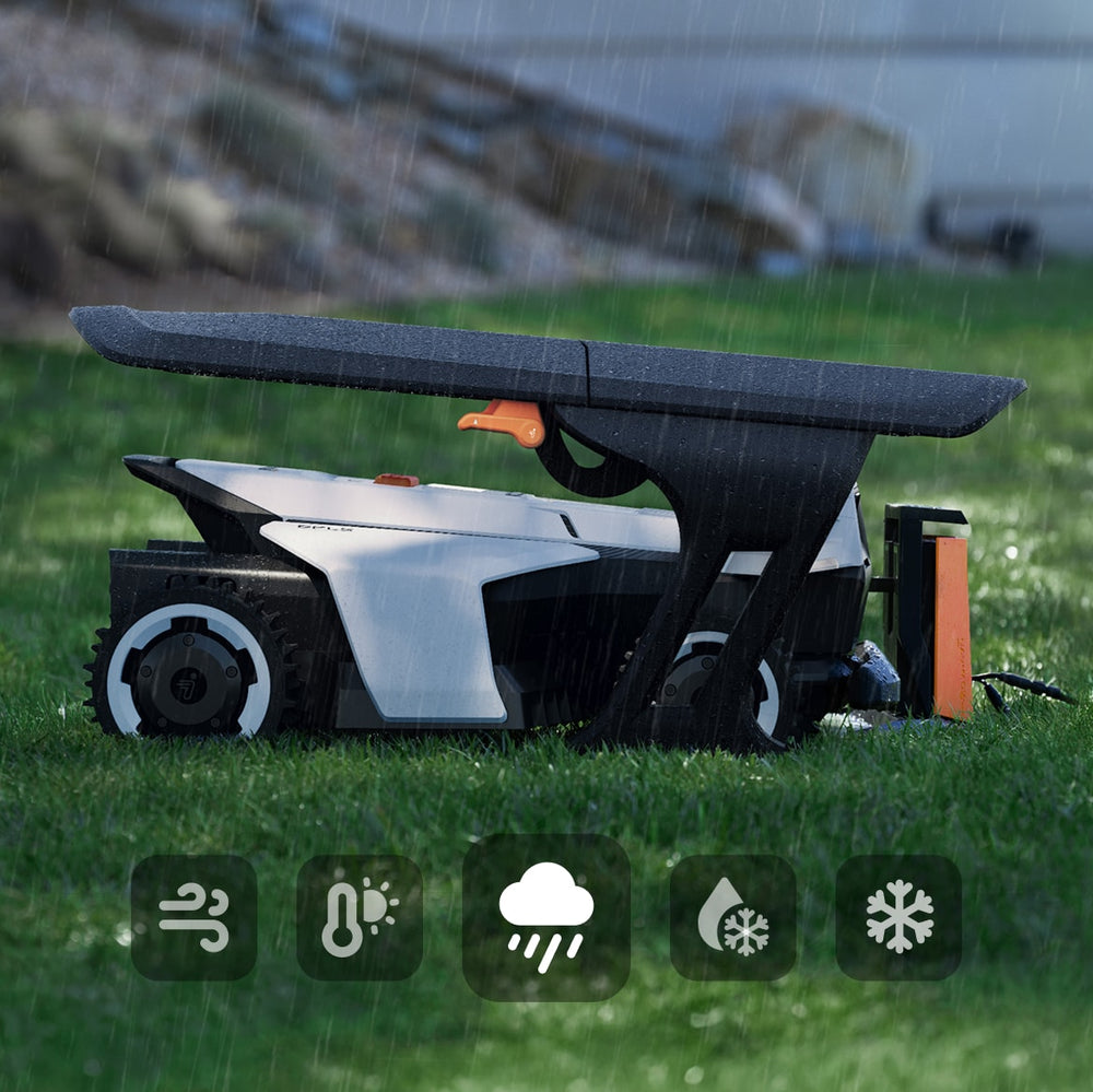 Garage résistant à la pluie pour robot tondeuse