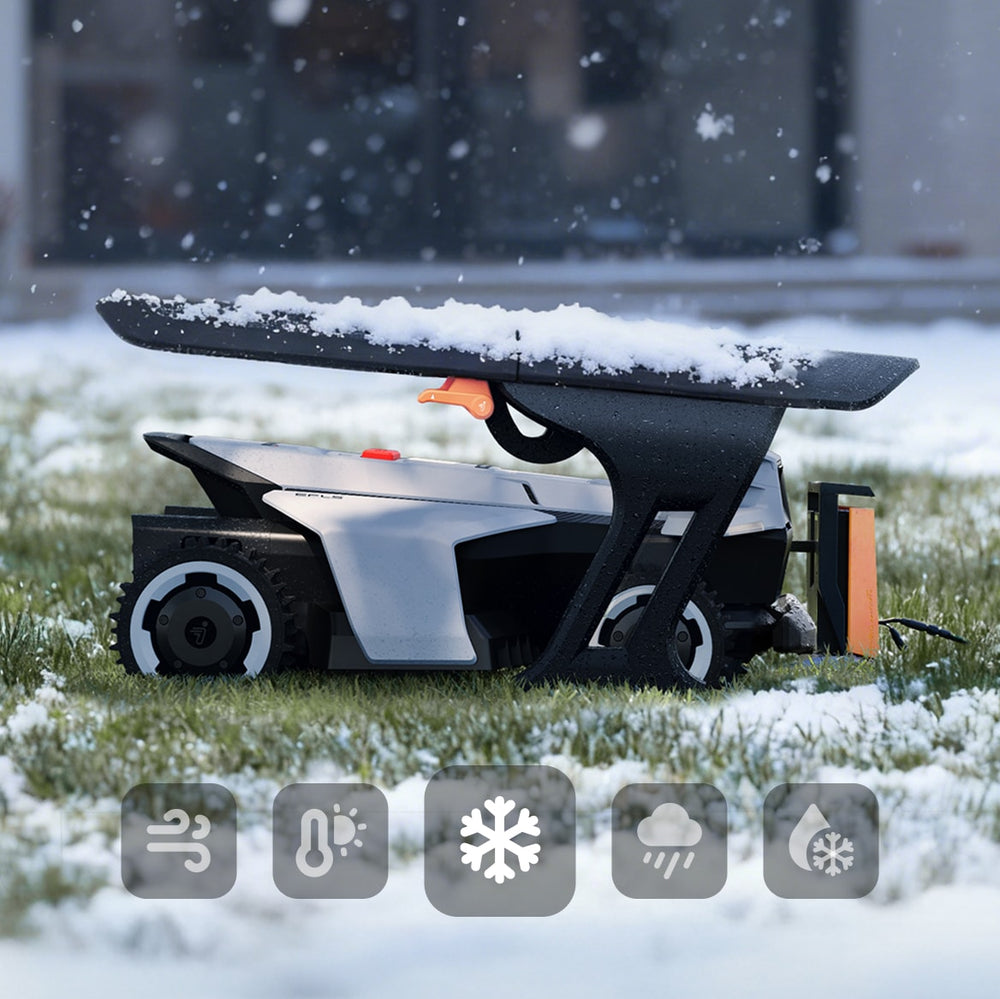 Garage résistant à la neige pour robot tondeuse