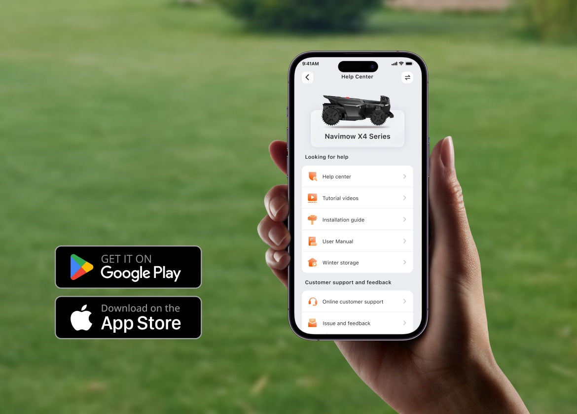 Une application mobile pour le robot tondeuse Navimow série X4.
