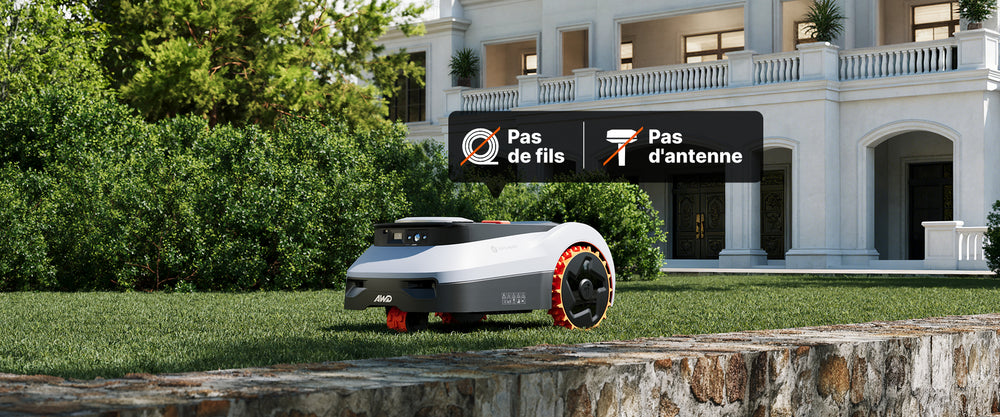 Le Segway Navimow AWD est un robot tondeuse sans fil.