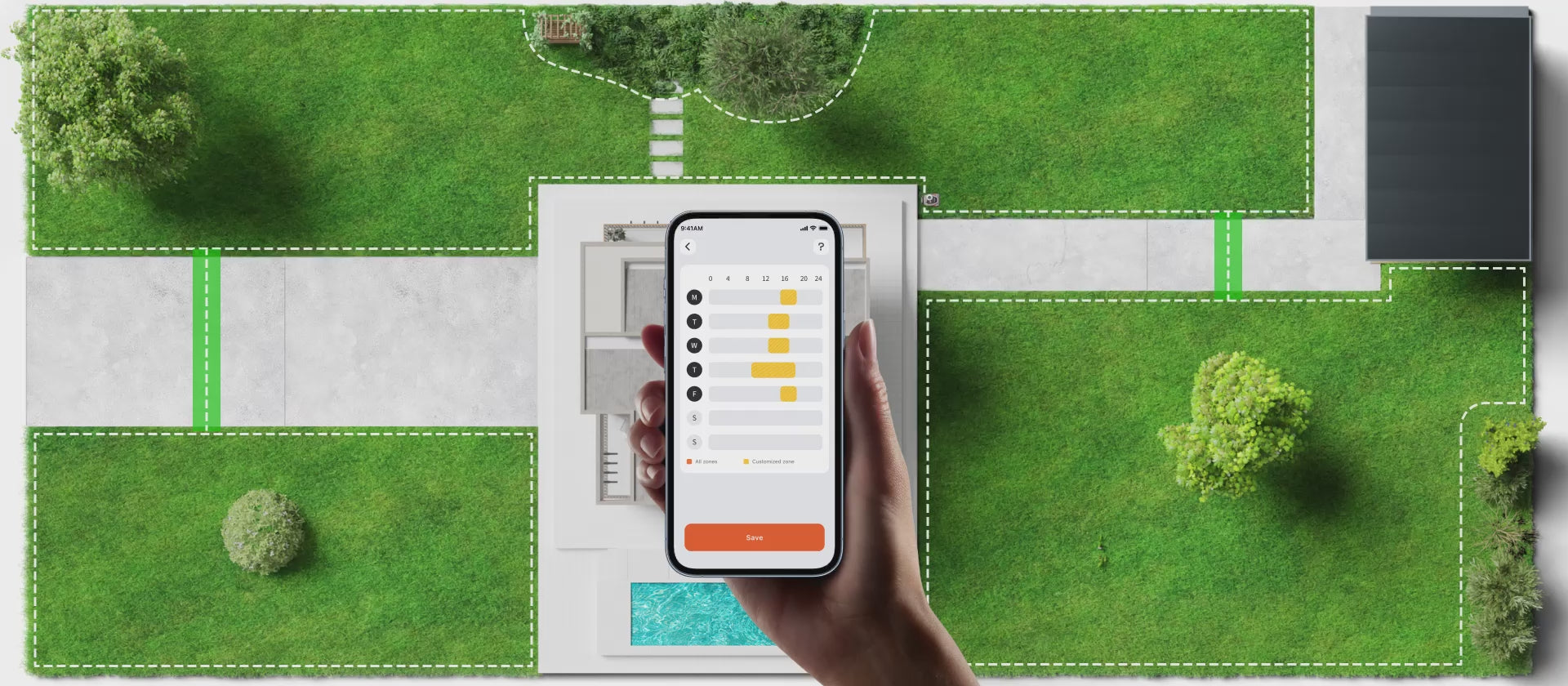 Charger la vidéo: <p>Configurer des programmes de tonte pour plusieurs zones</p>