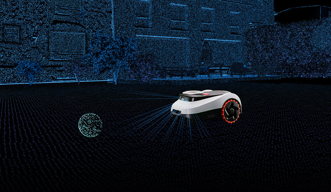 Tondeuse robot Segway Navimow i2 LiDAR sur une pelouse